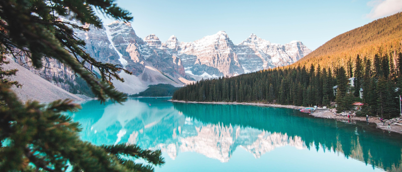 Mountain lake Alberta Canada