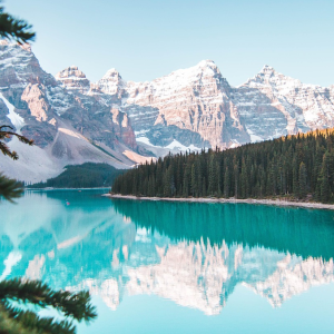 Mountain lake Alberta Canada