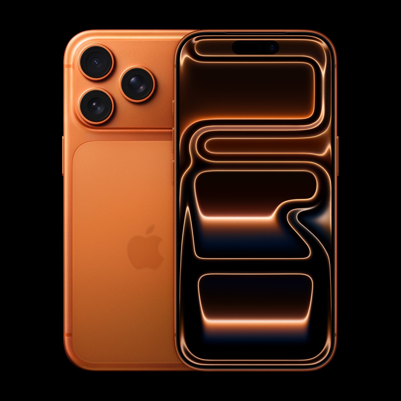 iPhone 17 Pro en naranja cósmico visto por detrás, con su módulo de cámaras