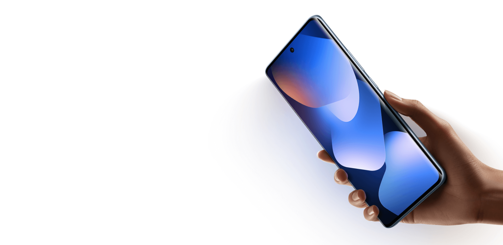 Redmi Note 15 sujeto en la mano con la pantalla encendida