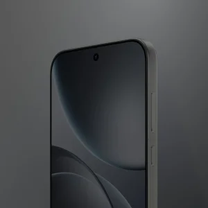OPPO Find X9 Pro en vista frontal en ángulo sobre fondo oscuro