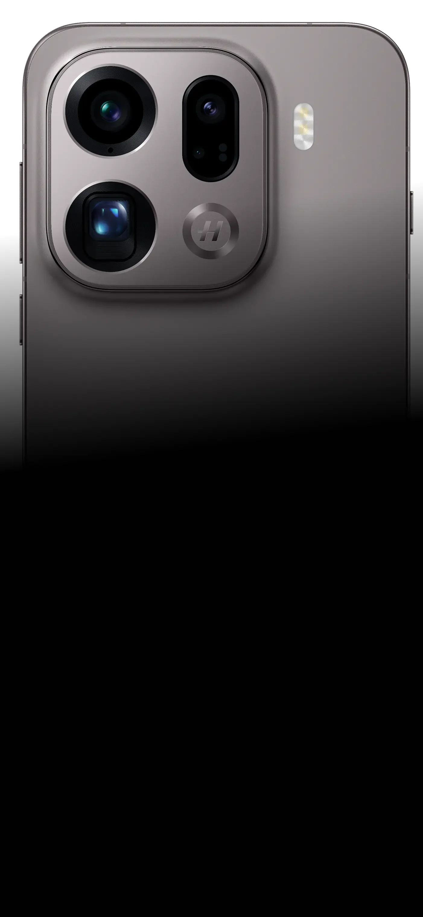 Primer plano del módulo de cámaras Hasselblad del OPPO Find X9 Pro
