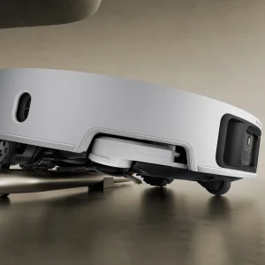 Primer plano del robot aspirador Dreame L50 Ultra en color blanco